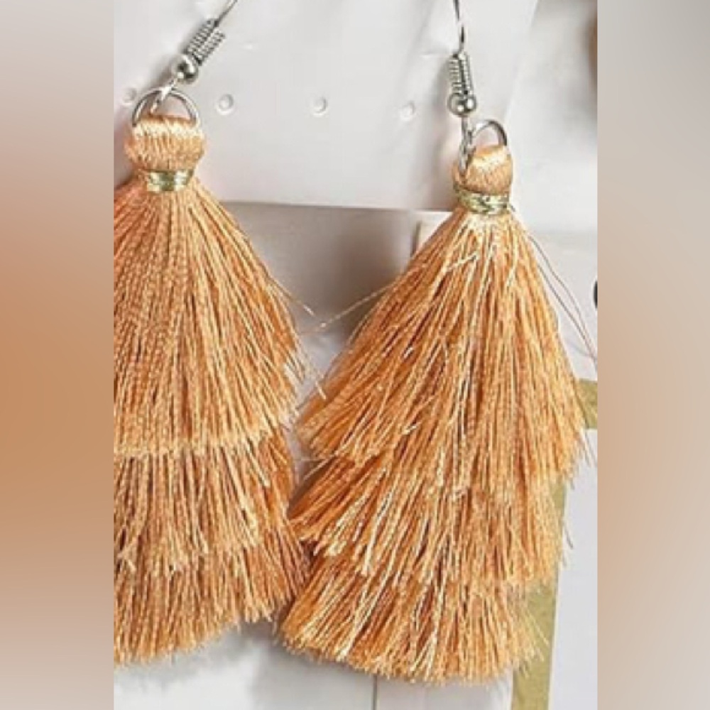 Gold Tassel Earrings